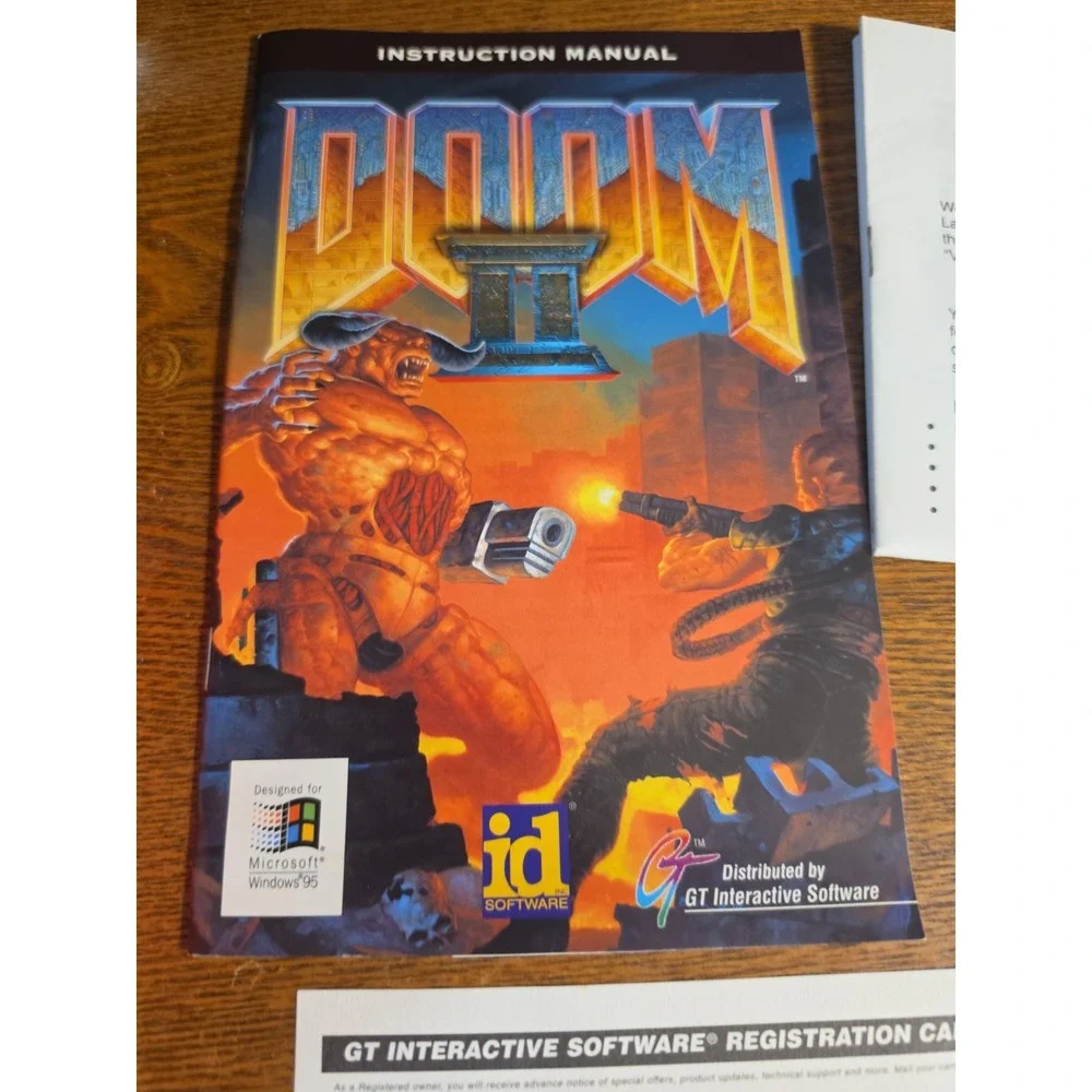 Doom II 2 PC Big Box Edition w/ Manual & Survival Guide CIB